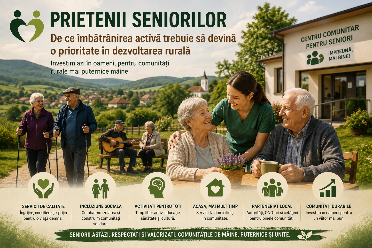 Prietenii seniorilor – de ce îmbătrânirea activă trebuie să devină o prioritate în dezvoltarea rurală