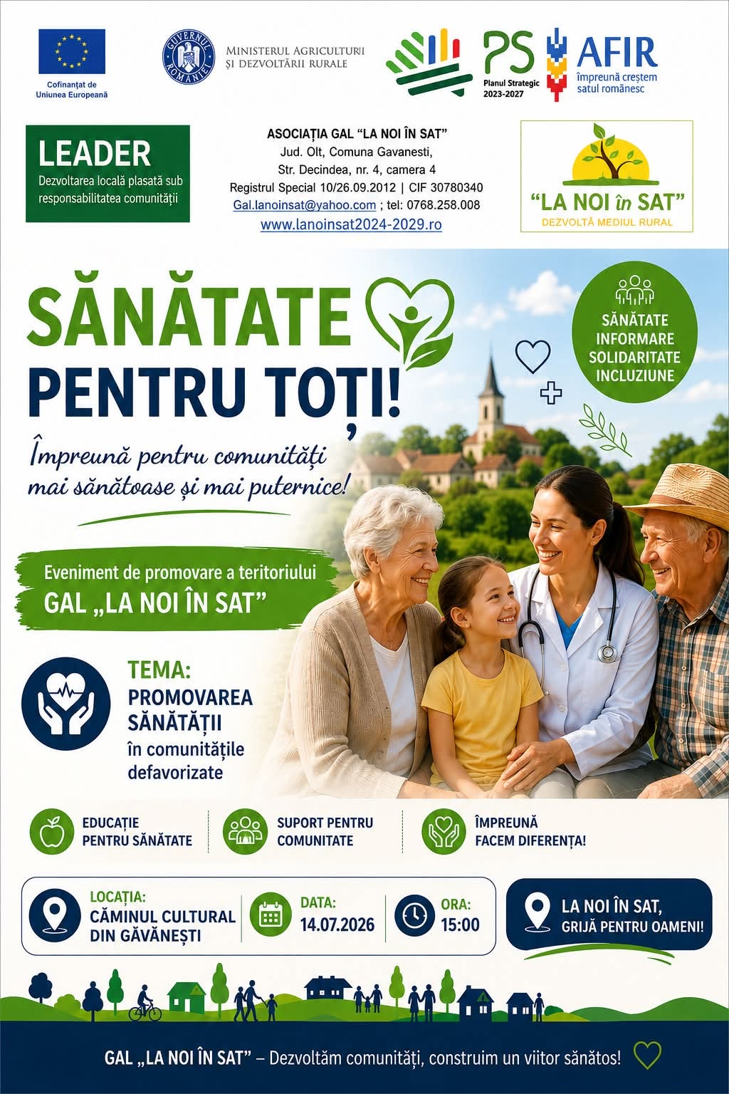 Sănătate pentru toți! Împreună pentru comunități mai sănătoase și mai puternice