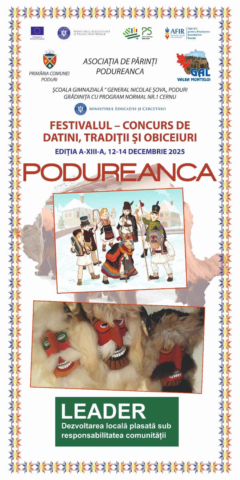 Festivalul si Concursul de Datini, Tradiții și Obiceiuri „PODUREANCA” – Ediția a XIII-a 
